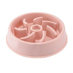 Pet Slow Eating Dog Bowl Slow Feeder Dog Food Bowl Hard Plastic Dog Slow Feeder Cat Pet Feeder NonSlip Anti Gulping Feeder Bowl