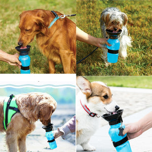 Dog Water Bottle Water Bowl For Dogs Feeder Dog Gourd Portable Dog Drinker Waterer Squeeze Travel Pet Supplies Puppy Chiens