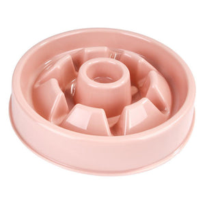 Pet Slow Eating Dog Bowl Slow Feeder Dog Food Bowl Hard Plastic Dog Slow Feeder Cat Pet Feeder NonSlip Anti Gulping Feeder Bowl