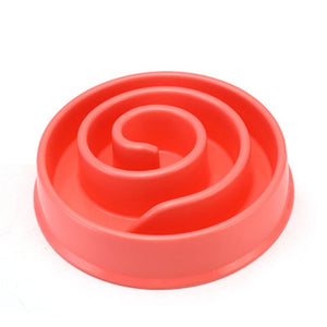 Pet Slow Eating Dog Bowl Slow Feeder Dog Food Bowl Hard Plastic Dog Slow Feeder Cat Pet Feeder NonSlip Anti Gulping Feeder Bowl