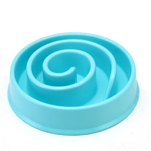 Pet Slow Eating Dog Bowl Slow Feeder Dog Food Bowl Hard Plastic Dog Slow Feeder Cat Pet Feeder NonSlip Anti Gulping Feeder Bowl