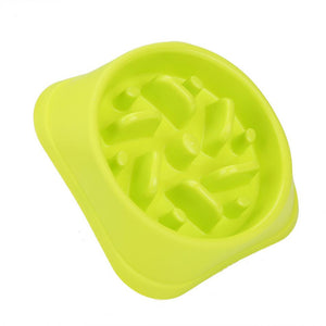 Pet Slow Eating Dog Bowl Slow Feeder Dog Food Bowl Hard Plastic Dog Slow Feeder Cat Pet Feeder NonSlip Anti Gulping Feeder Bowl