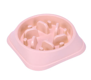 Pet Slow Eating Dog Bowl Slow Feeder Dog Food Bowl Hard Plastic Dog Slow Feeder Cat Pet Feeder NonSlip Anti Gulping Feeder Bowl