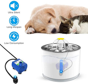 Cat Water Fountain Dog Drink Bowl Active Carbon Filter Automatic Pet Drinking Electric Dispenser Bowls Cats Drinker USB Powered